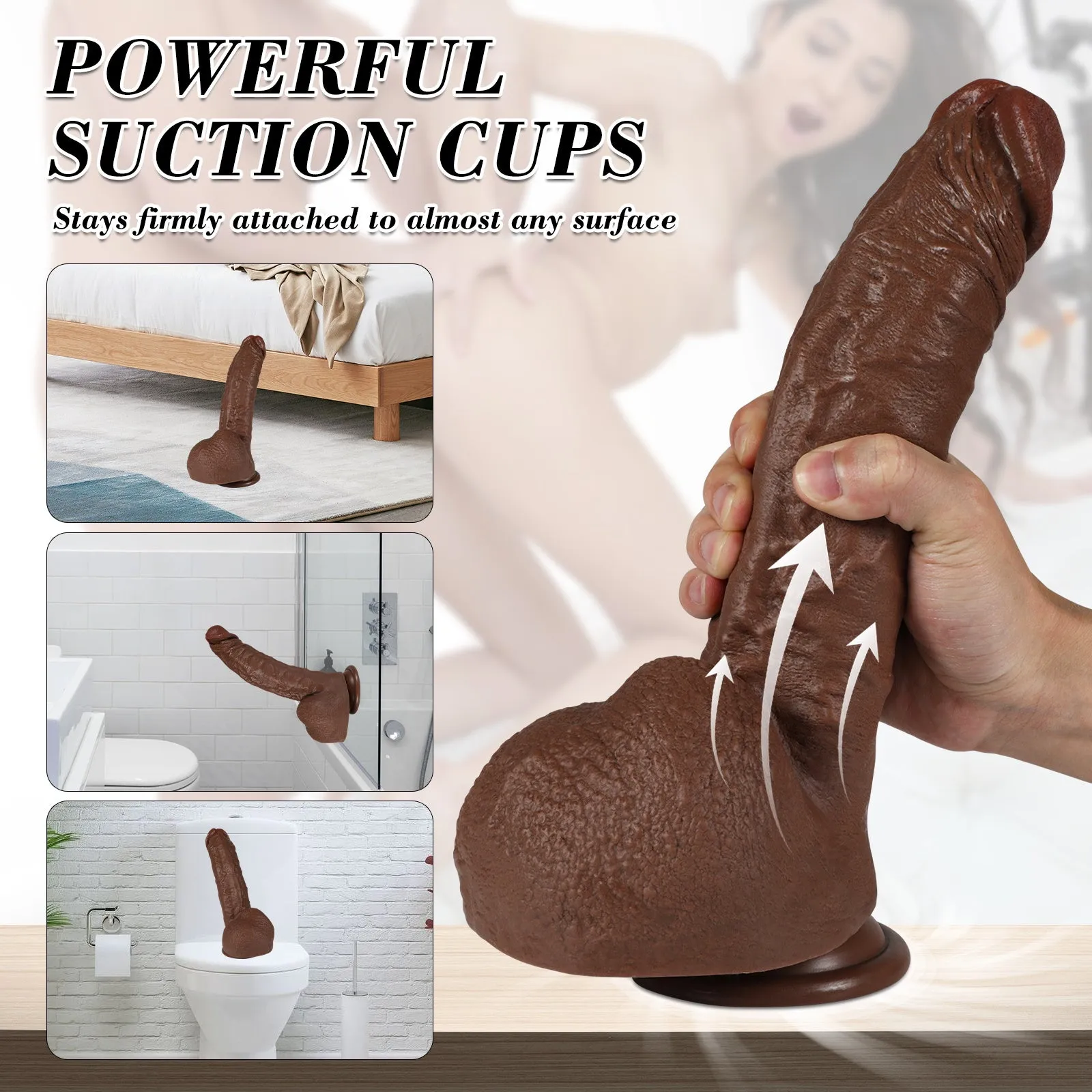 11-Inch Realistic Big Black Dildo