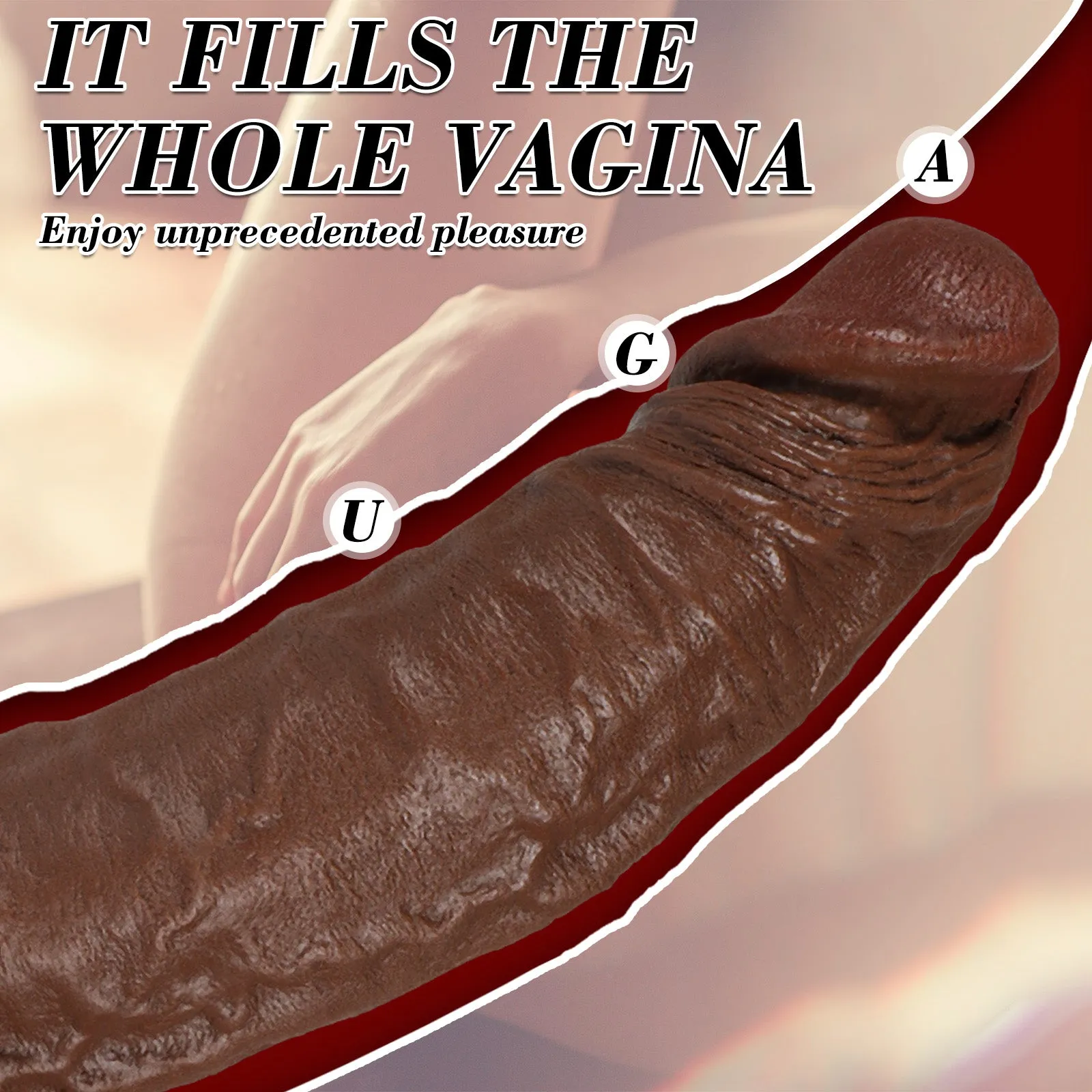 11-Inch Realistic Big Black Dildo