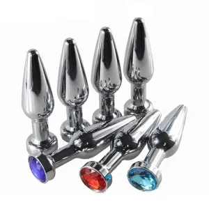 12 Colors Jeweled Metal Plug