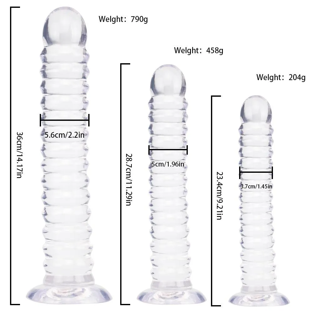 14 Inch Crystal Transparent Super Long and Thick Penis