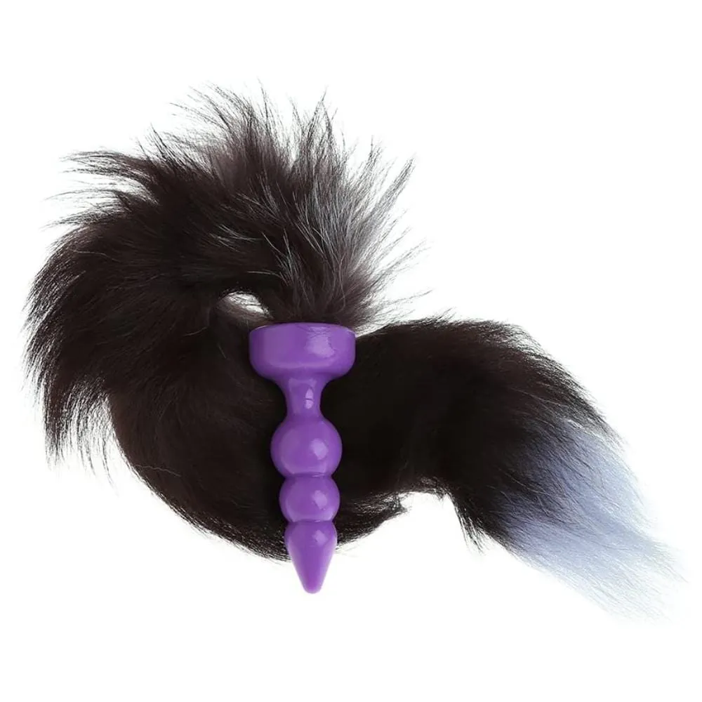 16 Black Cat Tail Silicone Plug