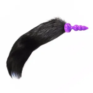 16 Black Cat Tail Silicone Plug