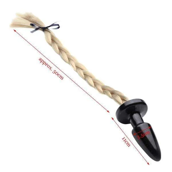 20 Tail Plug Blonde Pony Silicone