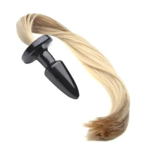 20 Tail Plug Blonde Pony Silicone