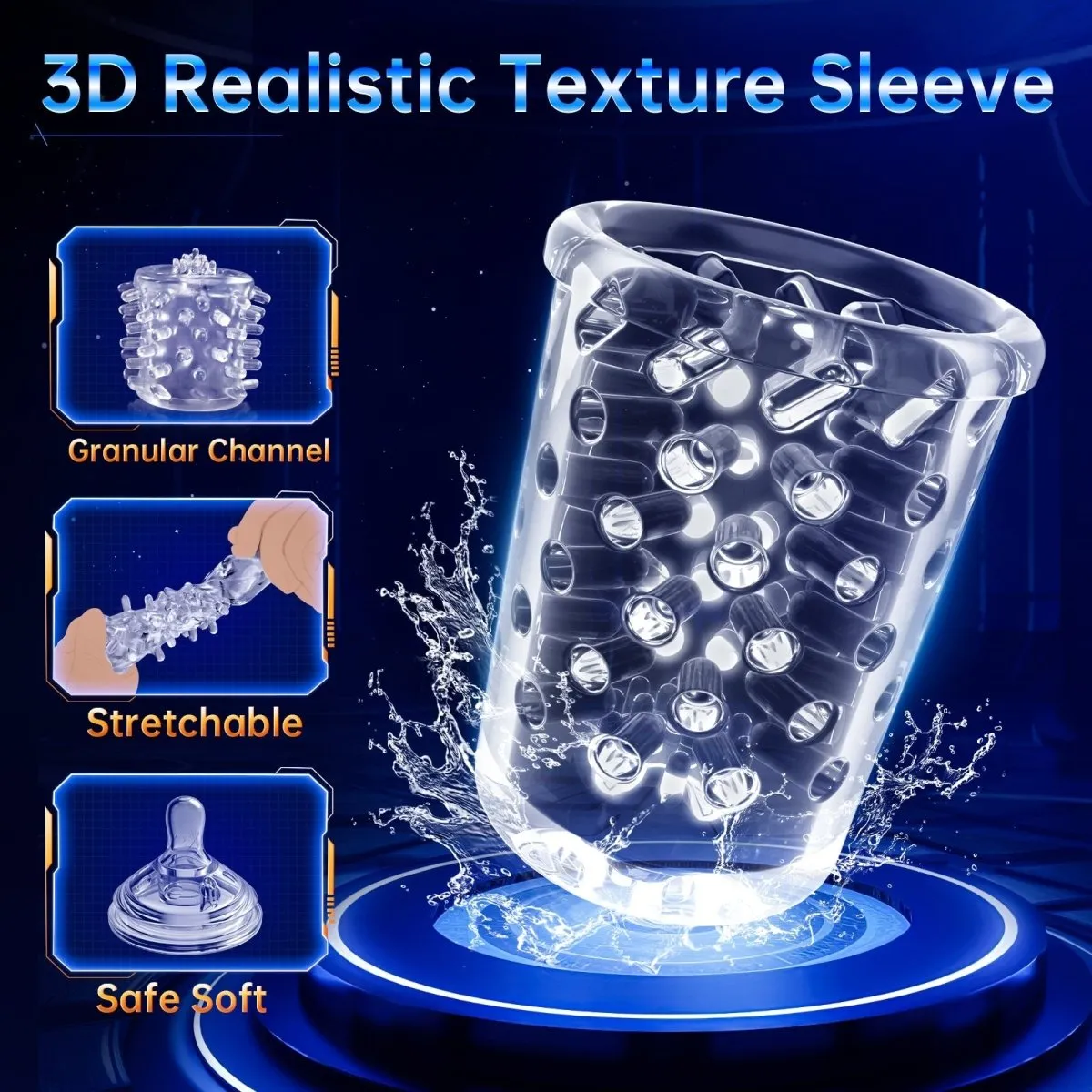 3 in 1 Automatic Men Masturbator with LCD Dsiplay Male Sex Toy