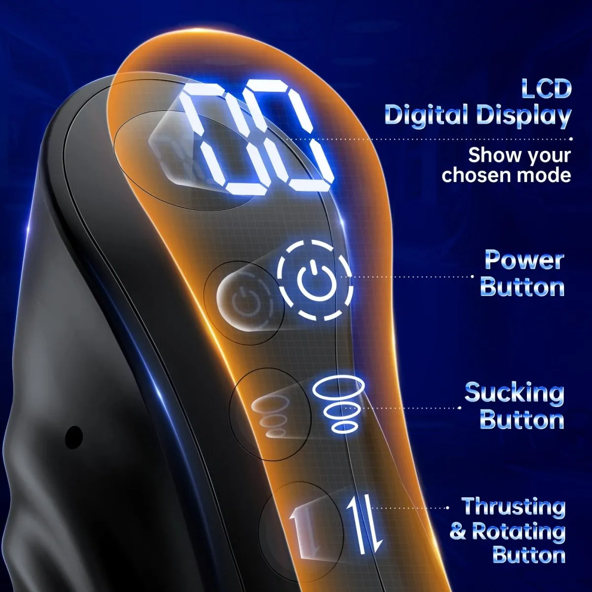 3 in 1 Automatic Men Masturbator with LCD Dsiplay Male Sex Toy
