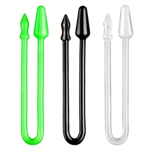 35.43inch Extra Long Transparent Dual-Ended Dragon Anal Plugs For Men