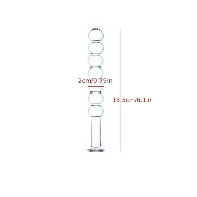 5 Crystal Glass Anal Plugs Transparent Anal Beads For Adult Pleasure