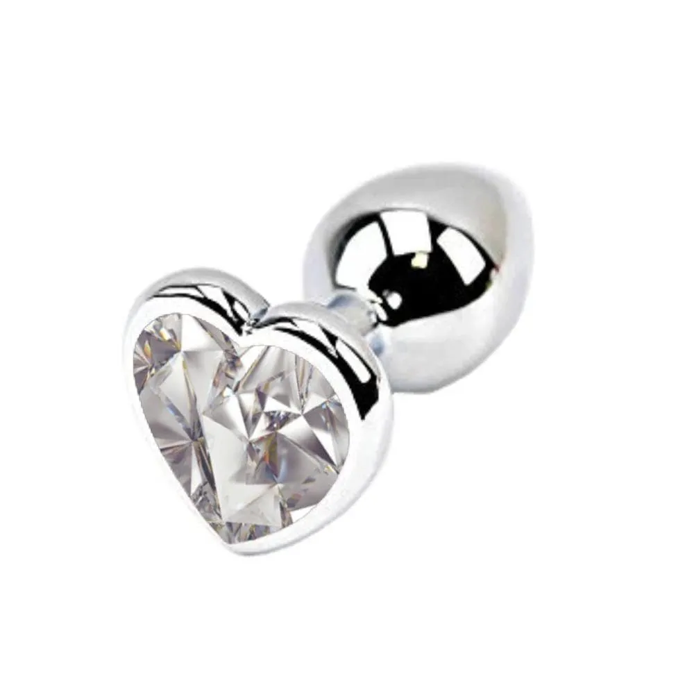 7 Colors Jeweled 3 Heart-shaped Metal Plug