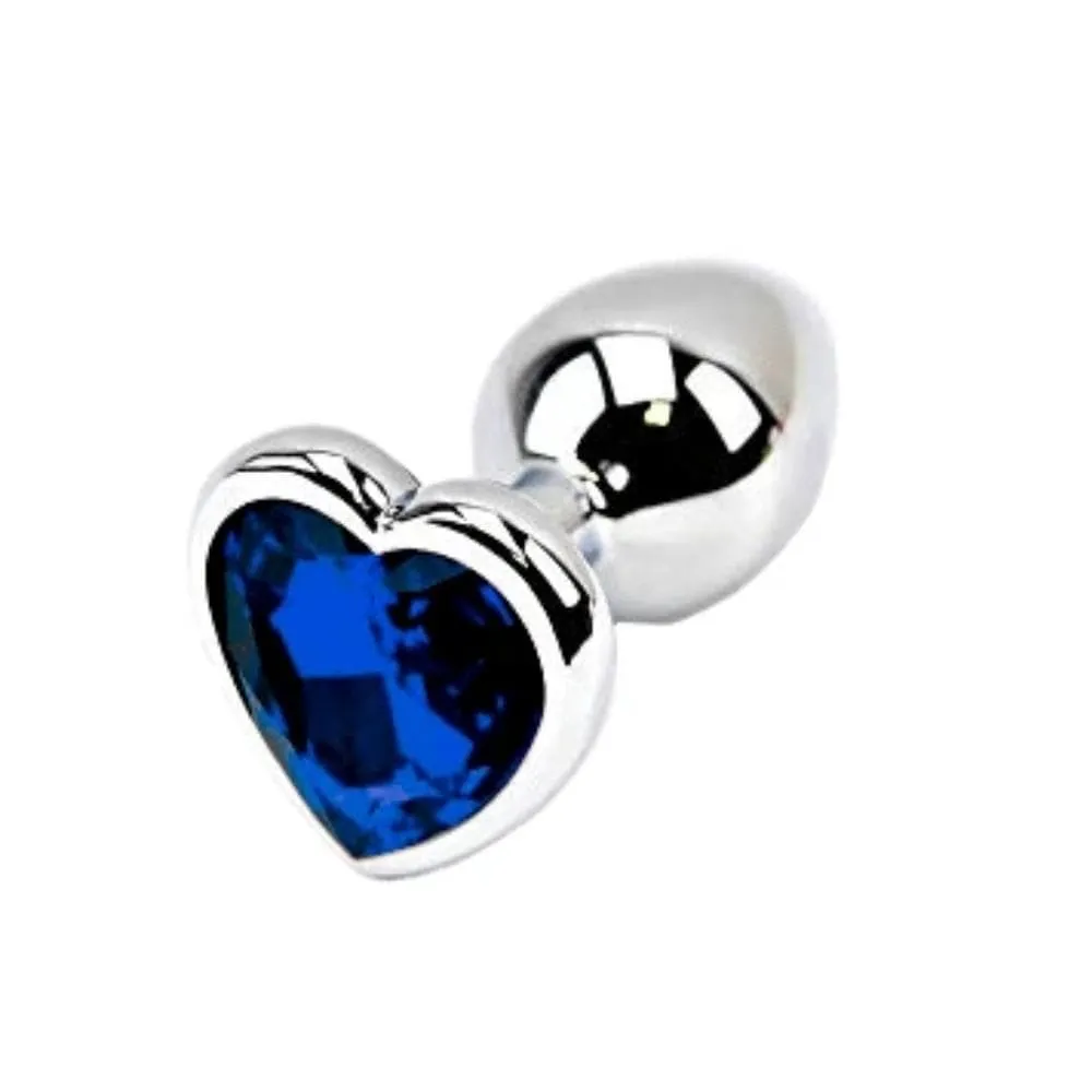 7 Colors Jeweled 3 Heart-shaped Metal Plug