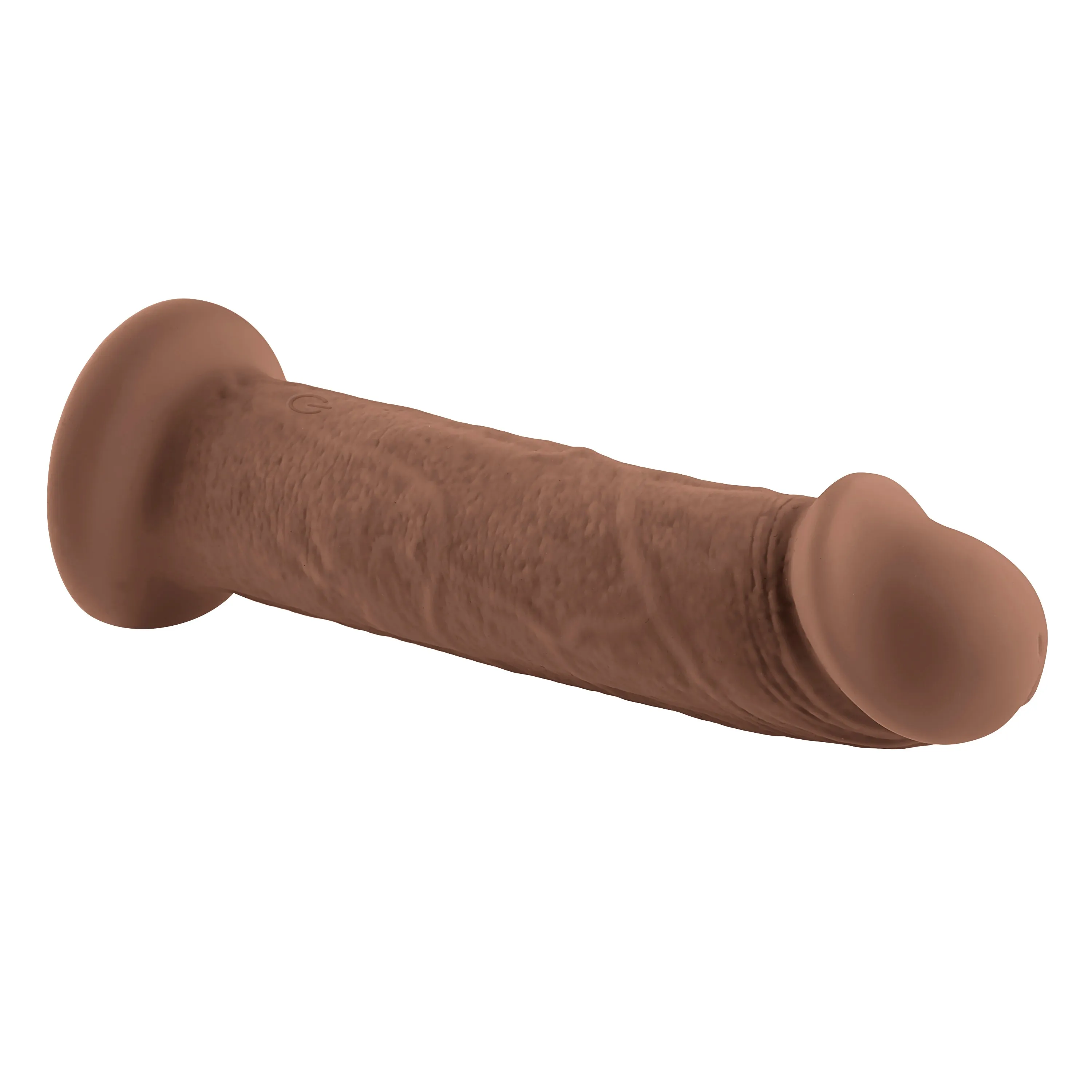 7 Girthy Vibrating Dong - Dark - Girthy Realistic Vibrating Dildo