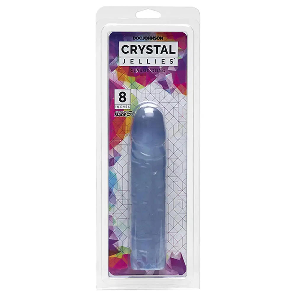 8-inch Doc Johnson Clear Realistic Dildo with Veined Detail