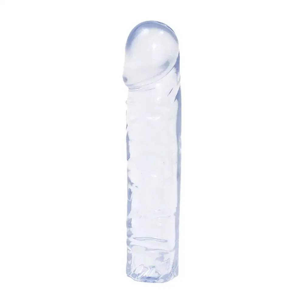 8-inch Doc Johnson Clear Realistic Dildo with Veined Detail