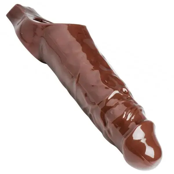 8.5-inch Size Matters Brown Cock-enhancing Penis Sleeve