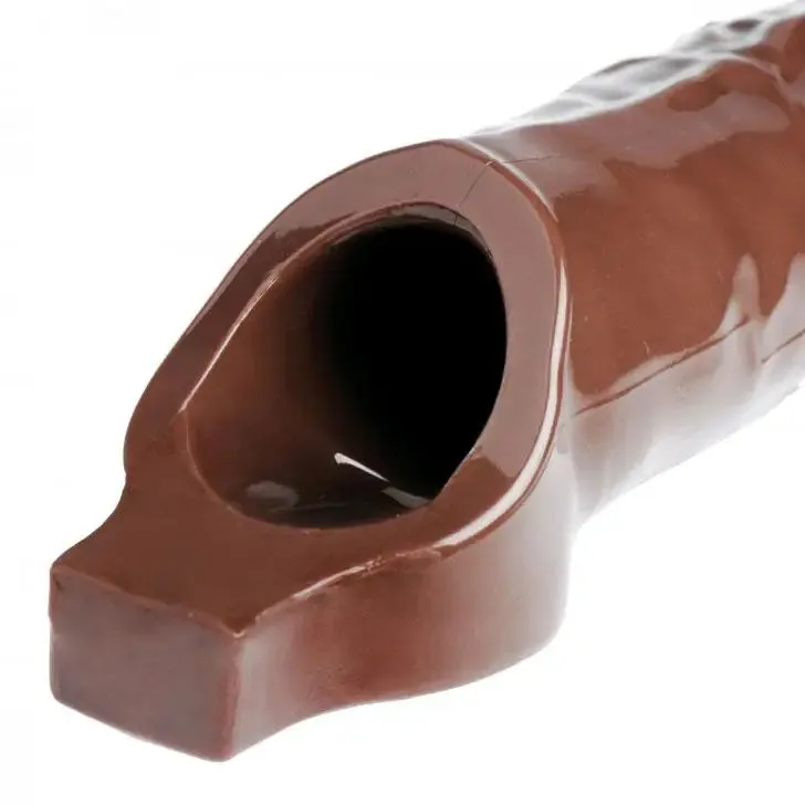 8.5-inch Size Matters Brown Cock-enhancing Penis Sleeve
