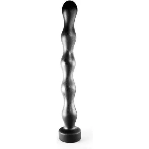All Black Long Anal beads butt plug 32 cm