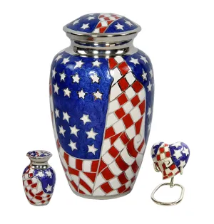American Flag Military Urn