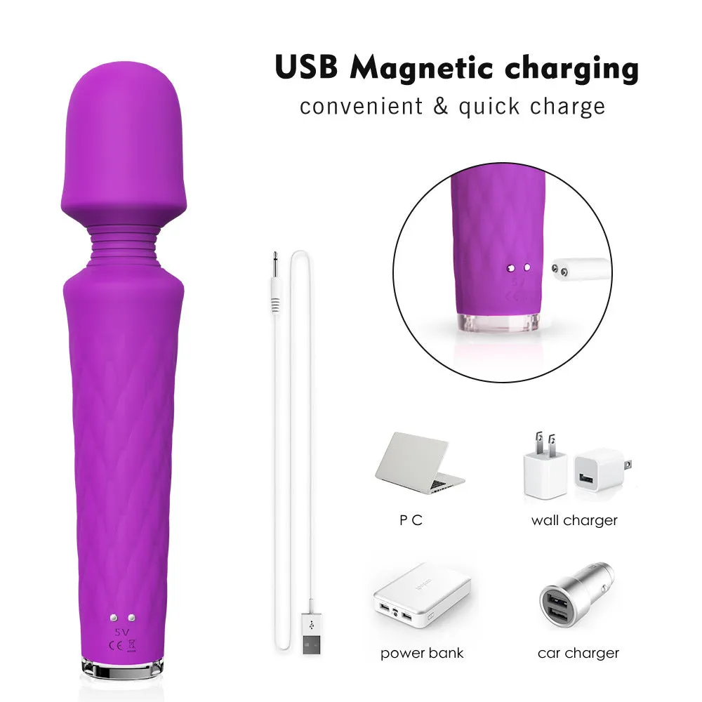 AV Wand Clit Nipple Vibrator - Handheld Powerful Vibrating Dildo Sex Toys for Women Men