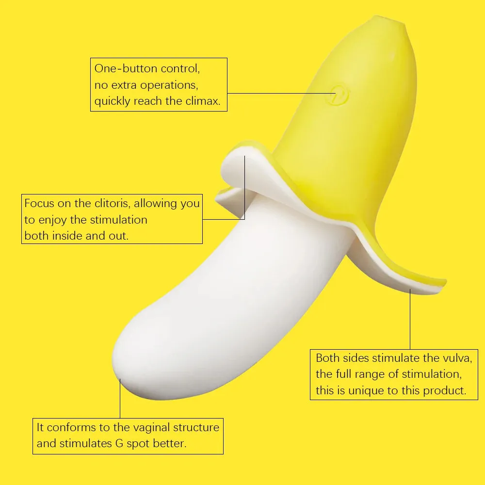 Banana Clitoral Vibrator Female Sex Toy - Nipple Clamp G Spot Clit Stimulator