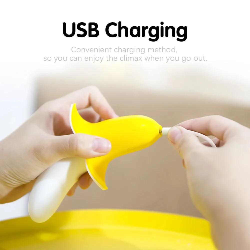 Banana Clitoral Vibrator Female Sex Toy - Nipple Clamp G Spot Clit Stimulator
