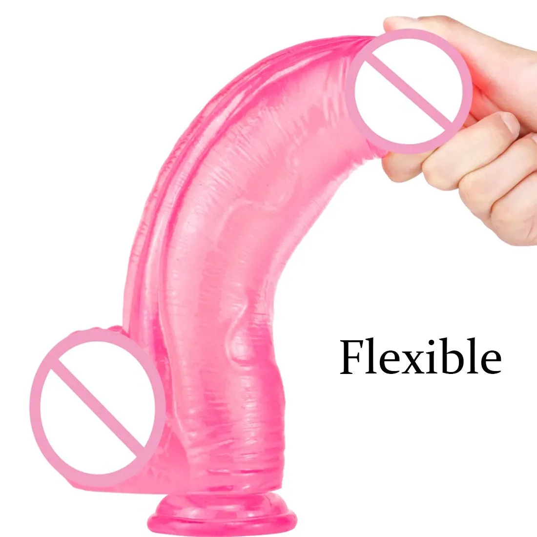 Big Dildo Anal Plug - Jelly Soft Silicone Anal Dilator G Spot Prostate Massage Milk