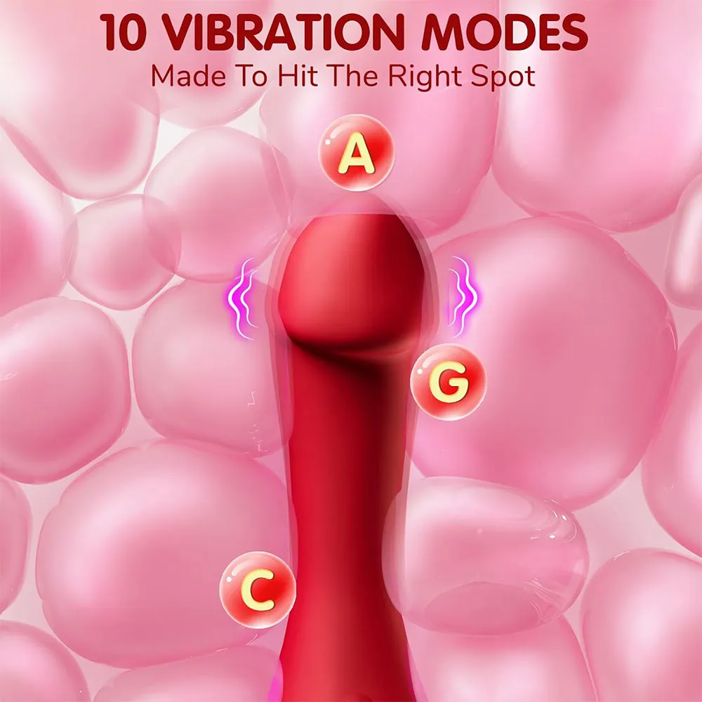 Big Mouth Tongue Clit Stimulator Anal Dildo Rose Toy - Double Clitoral Vibrator G Spot Prostate Massager