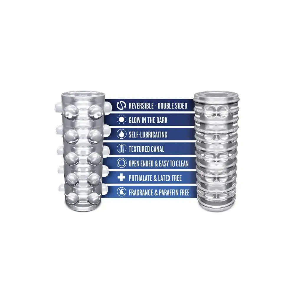 Blush Novelties 5-inch Clear Self Lubricating Stroker Masturbator