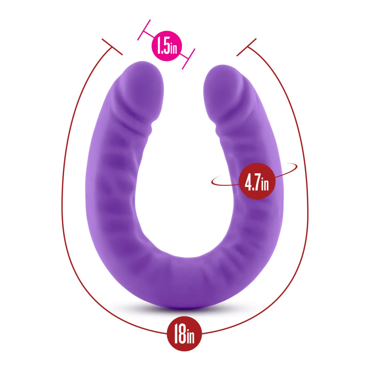 Blush Ruse 18-Inch G-Spot Purple Double Ended Dildo
