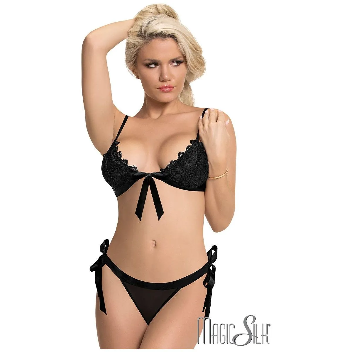 Bow Bra & Panty Set by Magic Silk