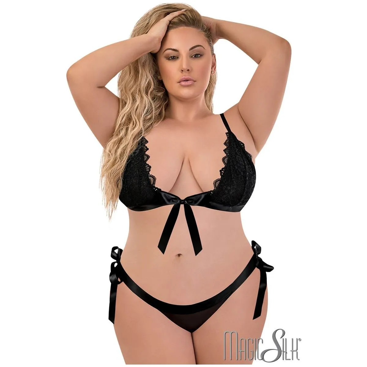 Bow Bra & Panty Set by Magic Silk