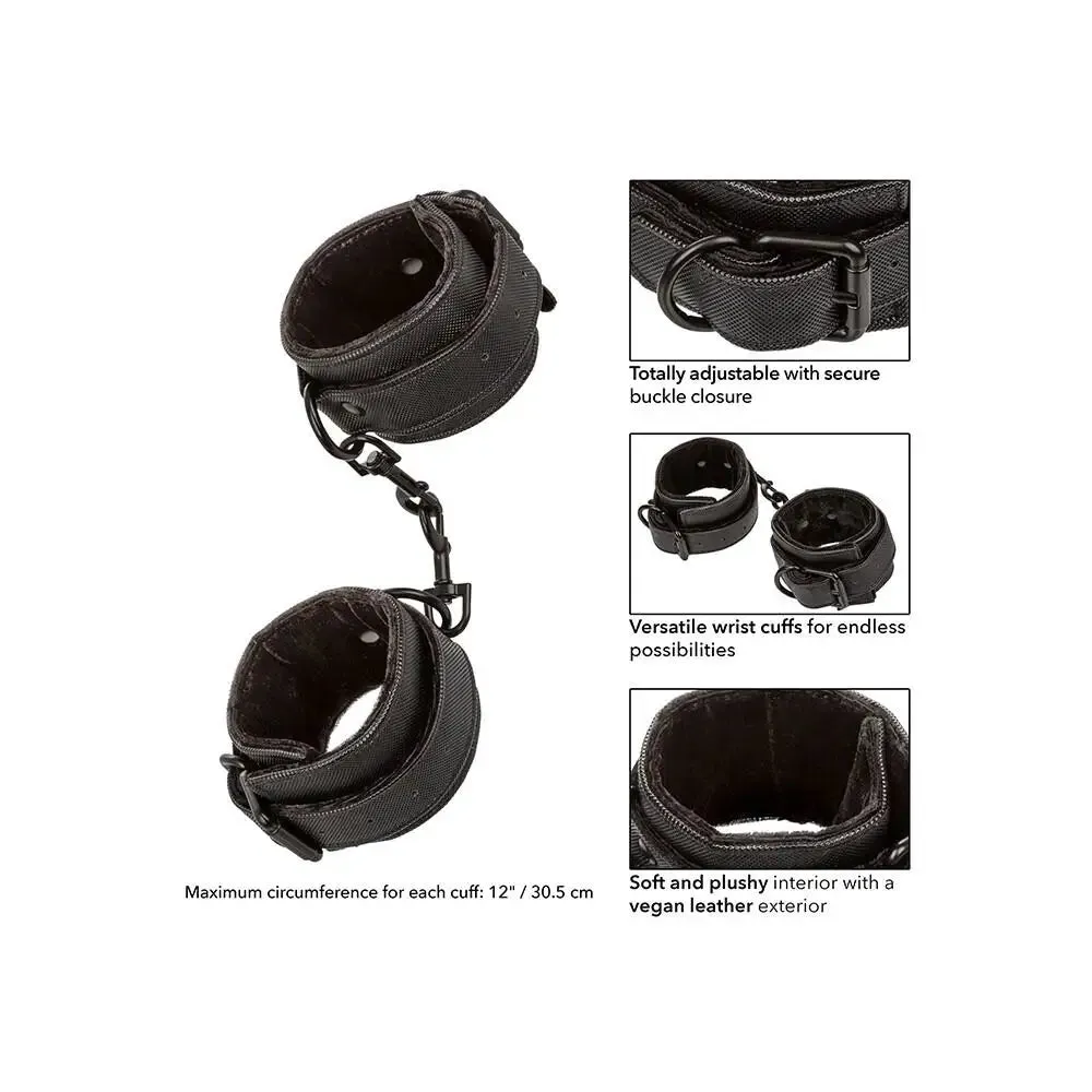 California Exotic Faux Leather Black Bdsm Bondage Wrist Cuffs