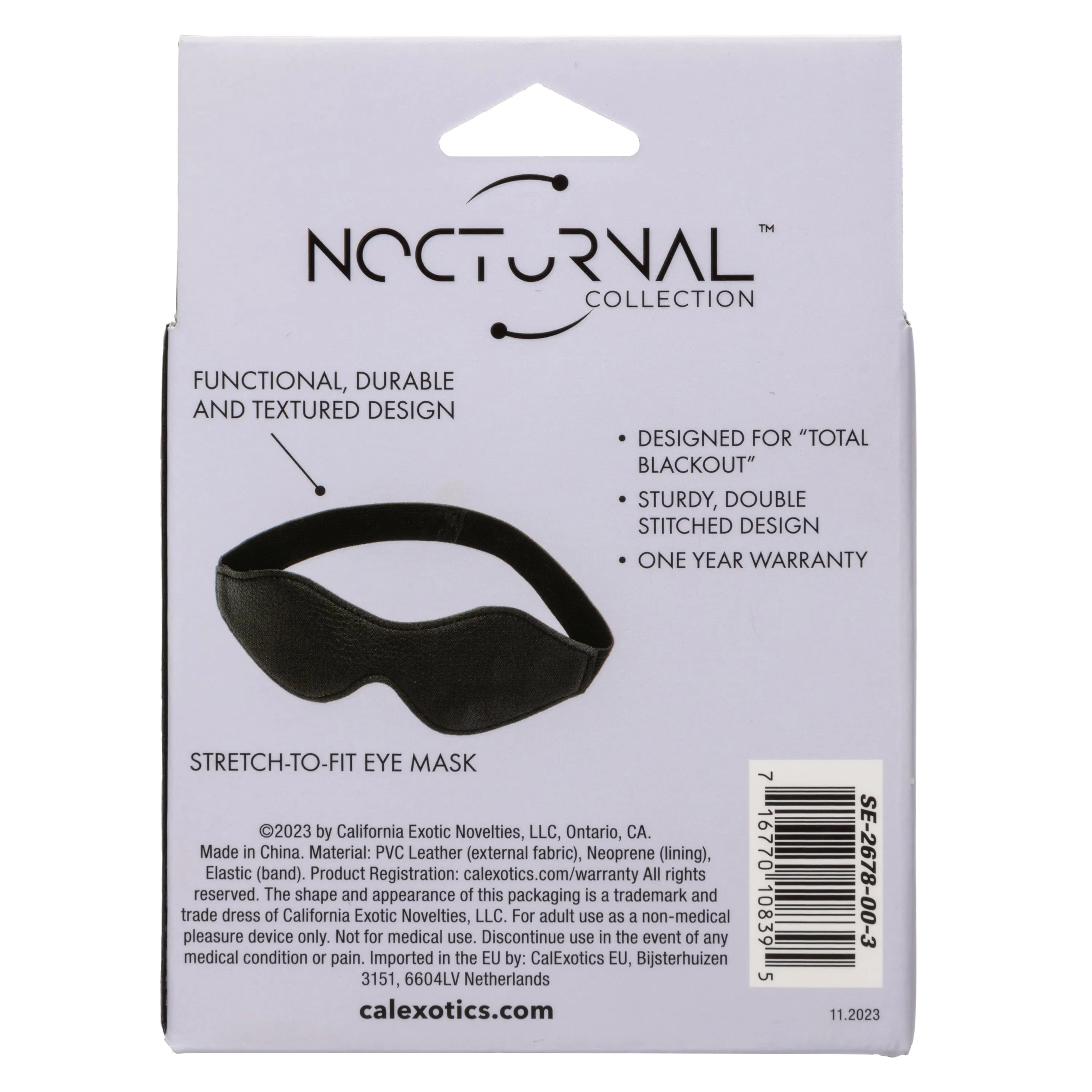 California Exotics - Nocturnal Collection Eye Mask (Black)