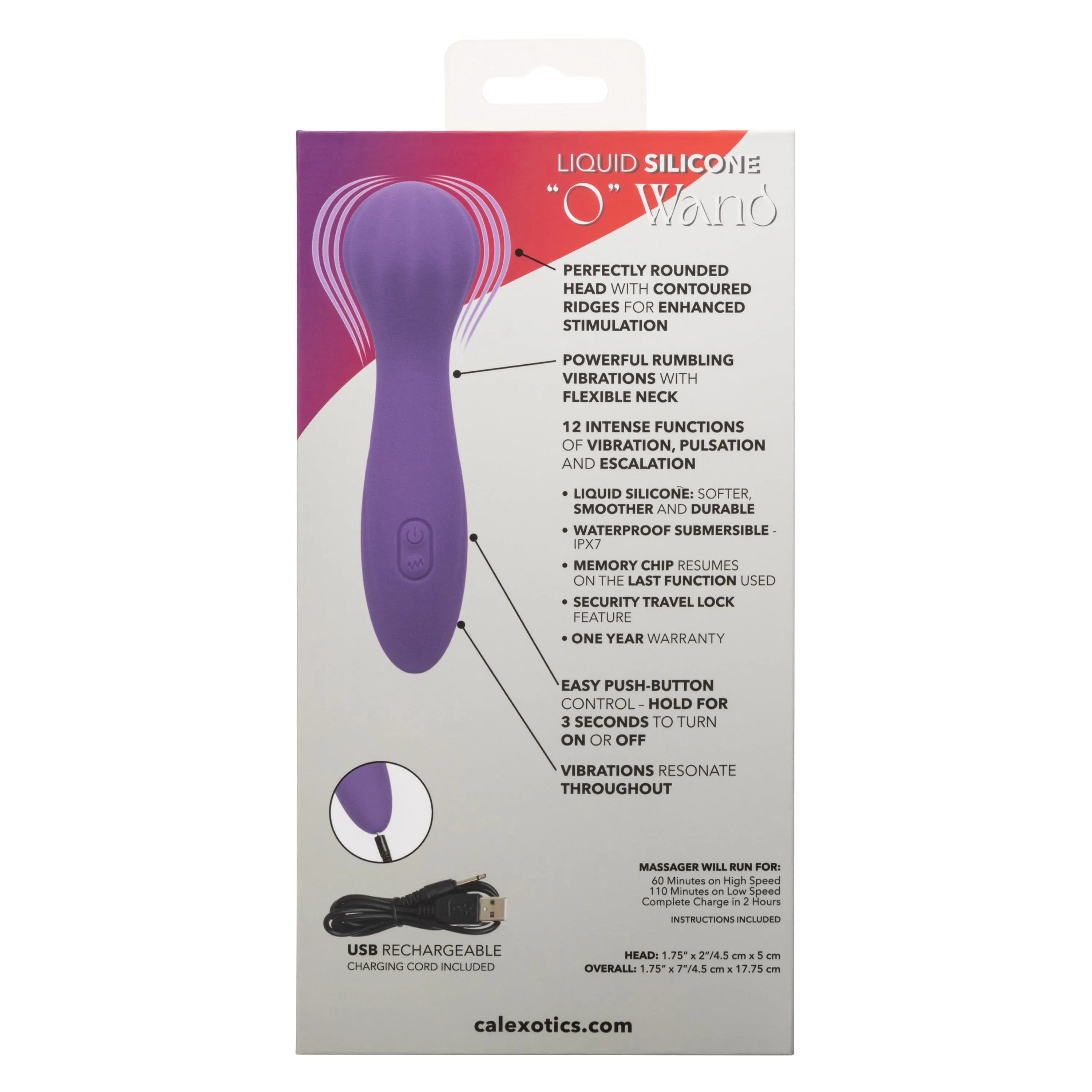 California Exotics - Stella Liquid Silicone O Wand Massager (Purple)