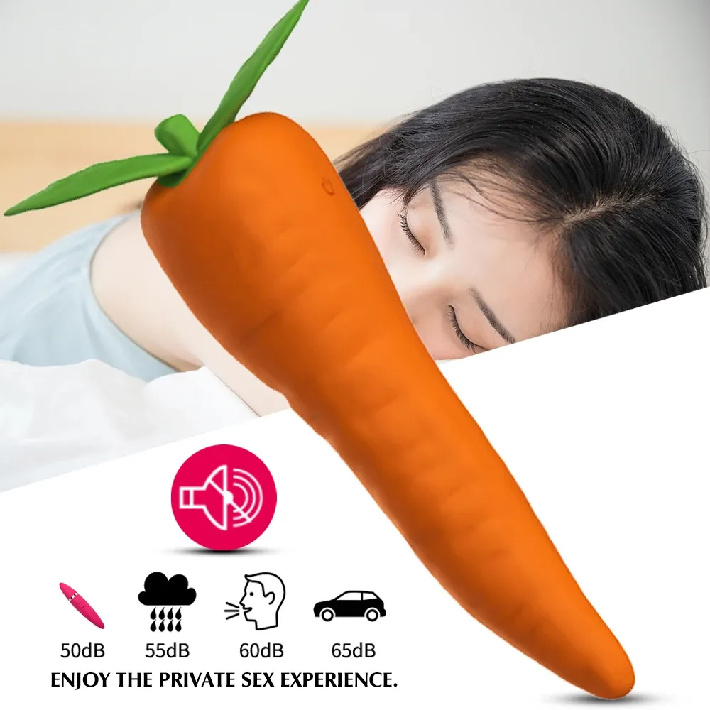 Carrot G Spot Vibrator - Nipple Clit Stimulator Female Sex Toys