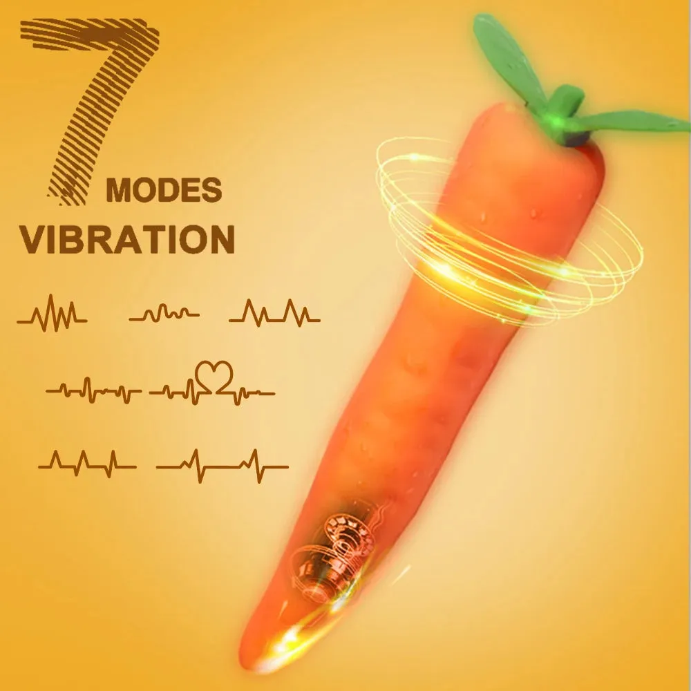 Carrot G Spot Vibrator - Nipple Clit Stimulator Female Sex Toys