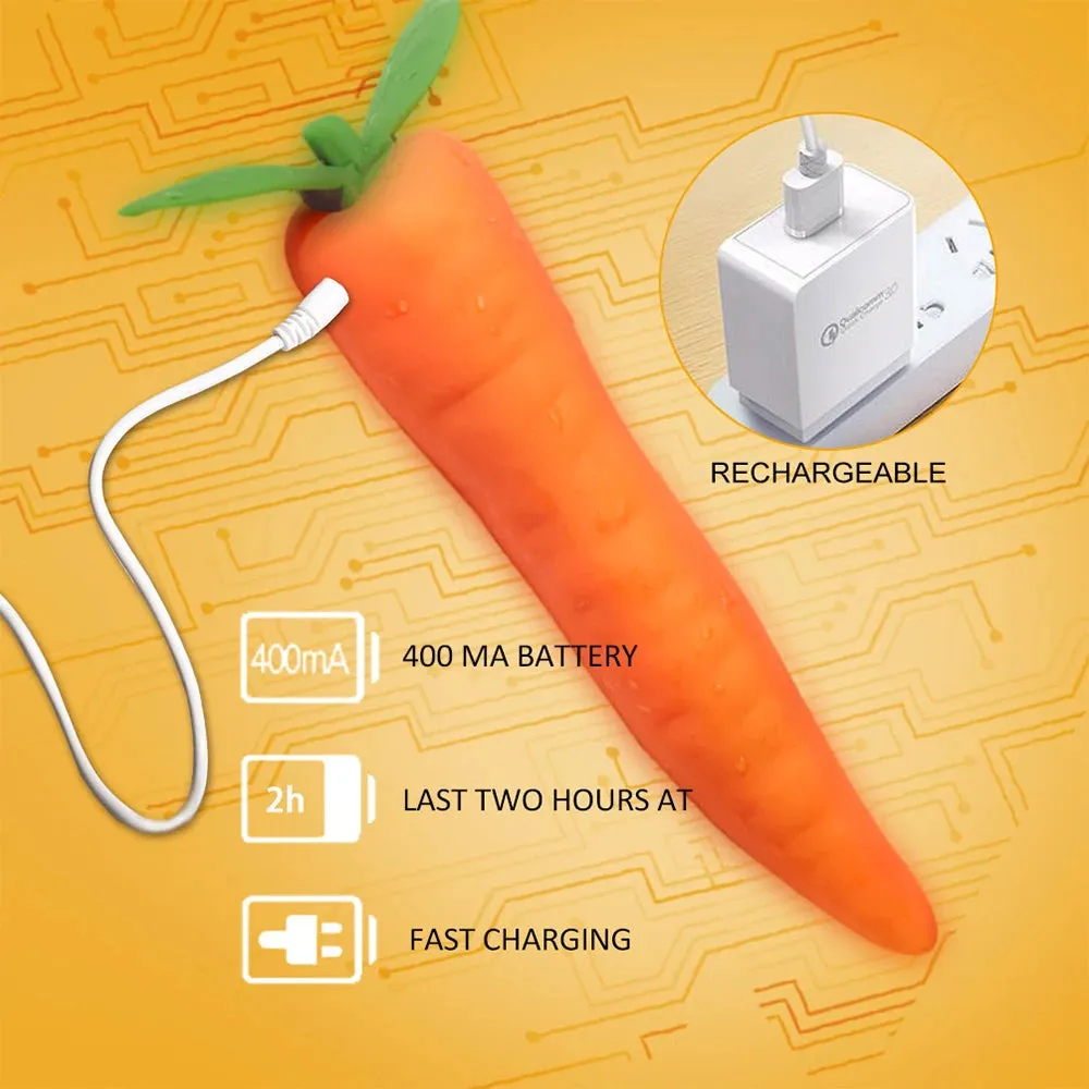 Carrot G Spot Vibrator - Nipple Clit Stimulator Female Sex Toys