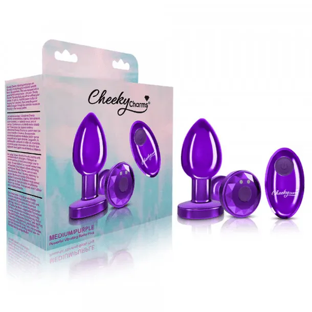 Cheeky Charms Purple Vibrating Metal Plug