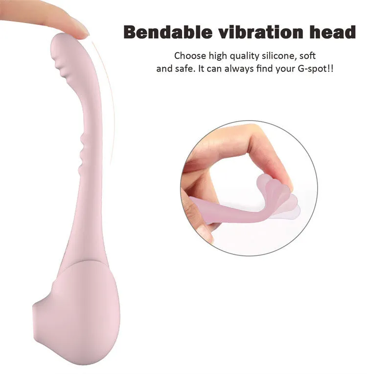 Clit Sucker Finger Prostate Massager - Double End Clitoral G Spot Vibrator