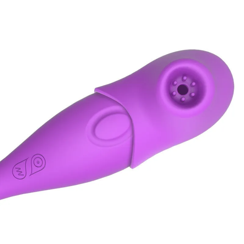 Clit Sucker Finger Prostate Massager - Double End Clitoral G Spot Vibrator