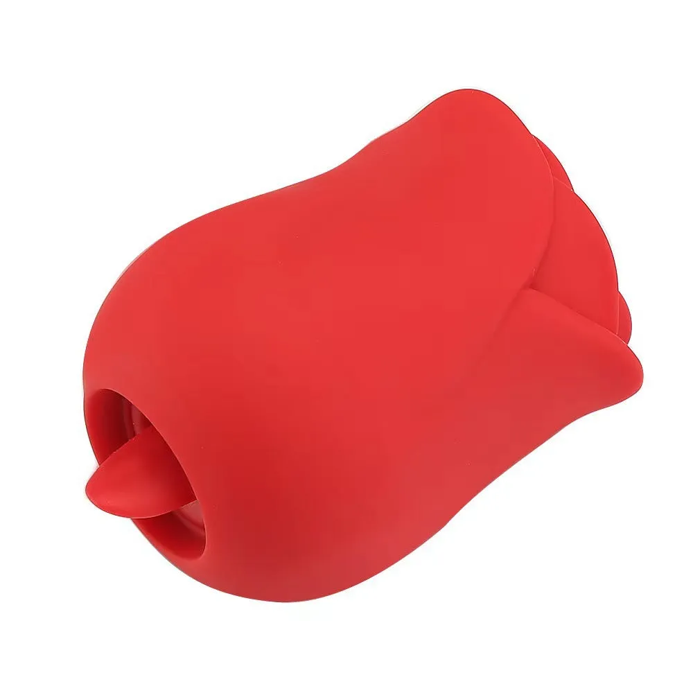 Clit Sucking Tongue Licking Rose Toy - Handheld Women Vibrator