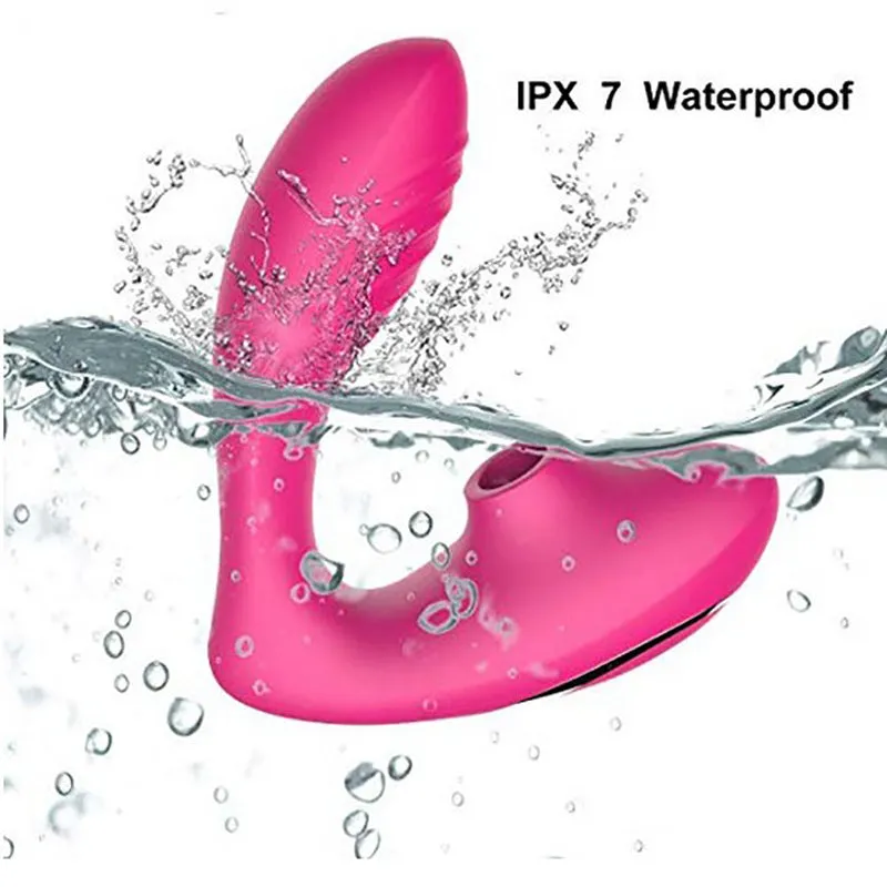 Clit Sucking Vibrating Anal Dildo - Double End Clitroral G Spot Prostate Massager
