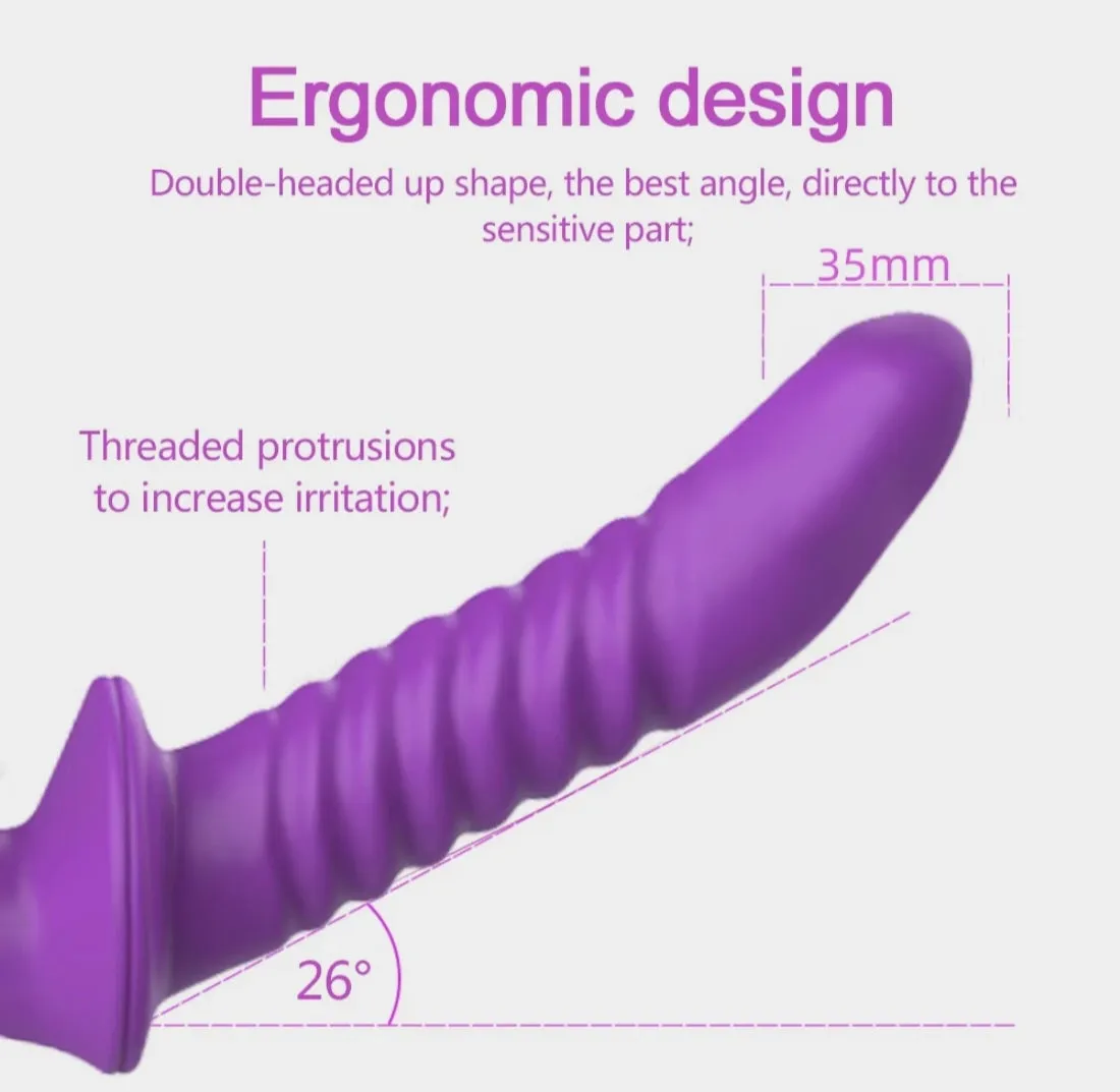 Come Closer Double Ended Dildo | Vagina | Anal | Purple | Soft Silicone