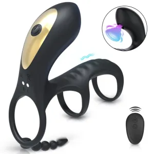 Couples Fantasy Sucking Clit & Cock Ring | 20 Modes | Extra Girth | Quiet Motor