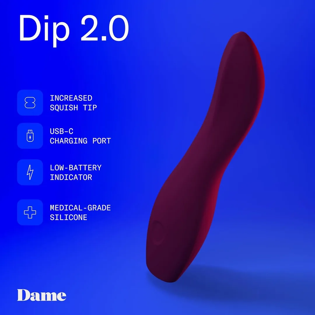 Dame Dip 2.0 Bullet Vibrator Plum