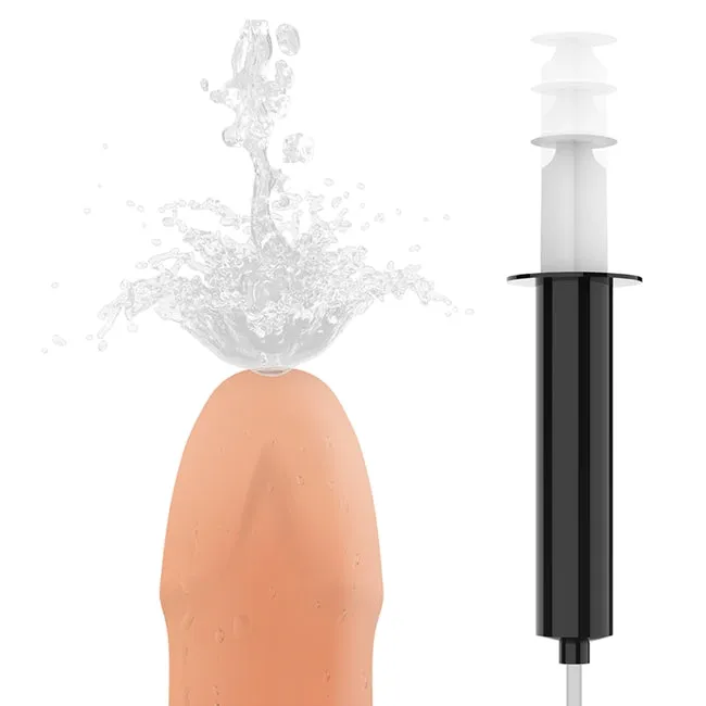 Dildo cu functie de ejaculare MYTHOLOGY Flipper Squirting Dildo. silicon moale si flexibil. culoarea pielii. 17 cm
