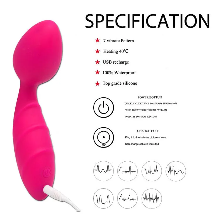 Double End Anal Dildo G Spot Vibrator - Changeable Clit Stimulator Anal Beads Prostate Massager