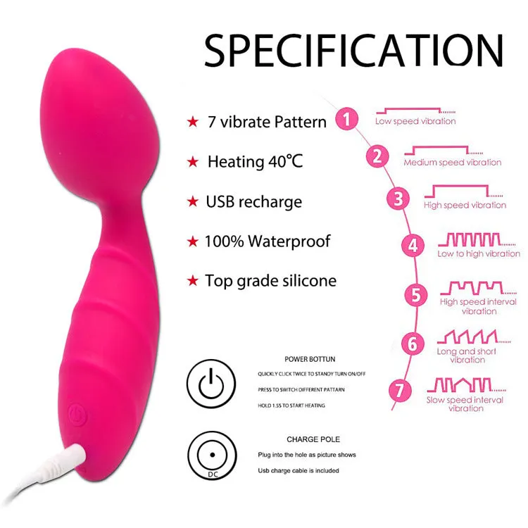 Double End Anal Dildo G Spot Vibrator - Changeable Clit Stimulator Anal Beads Prostate Massager