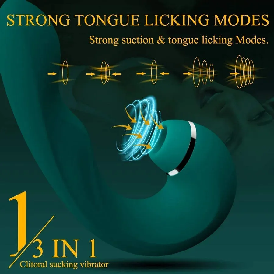Double End Dildo Vibrator - G Spot Vibrator Clit Sucking Sex Toys for Women