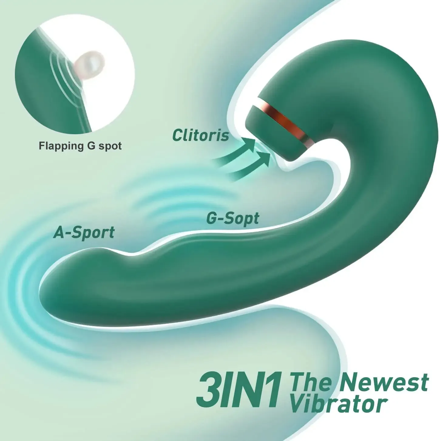 Double End Dildo Vibrator - G Spot Vibrator Clit Sucking Sex Toys for Women