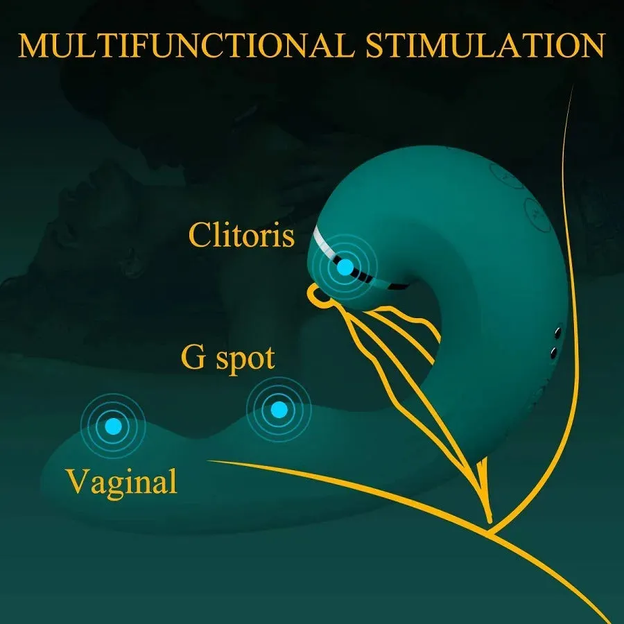 Double End Dildo Vibrator - G Spot Vibrator Clit Sucking Sex Toys for Women